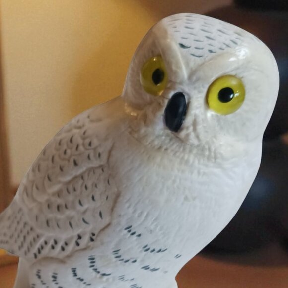 Rare Vintage Signed F.L. Beebe Canadian Snowy Owl Stoneware Sculpture - Picture 12 of 12